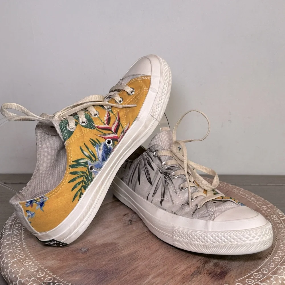 Converse Chuck 70 Renew Low Top Recycled Hawaiian Shirts Two Sided Size 7 M 9W‎ - Picture 2 of 12